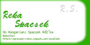 reka spacsek business card